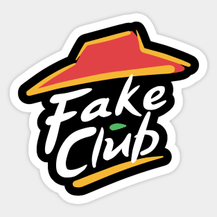 Fake Pizza Parody Logo Sticker